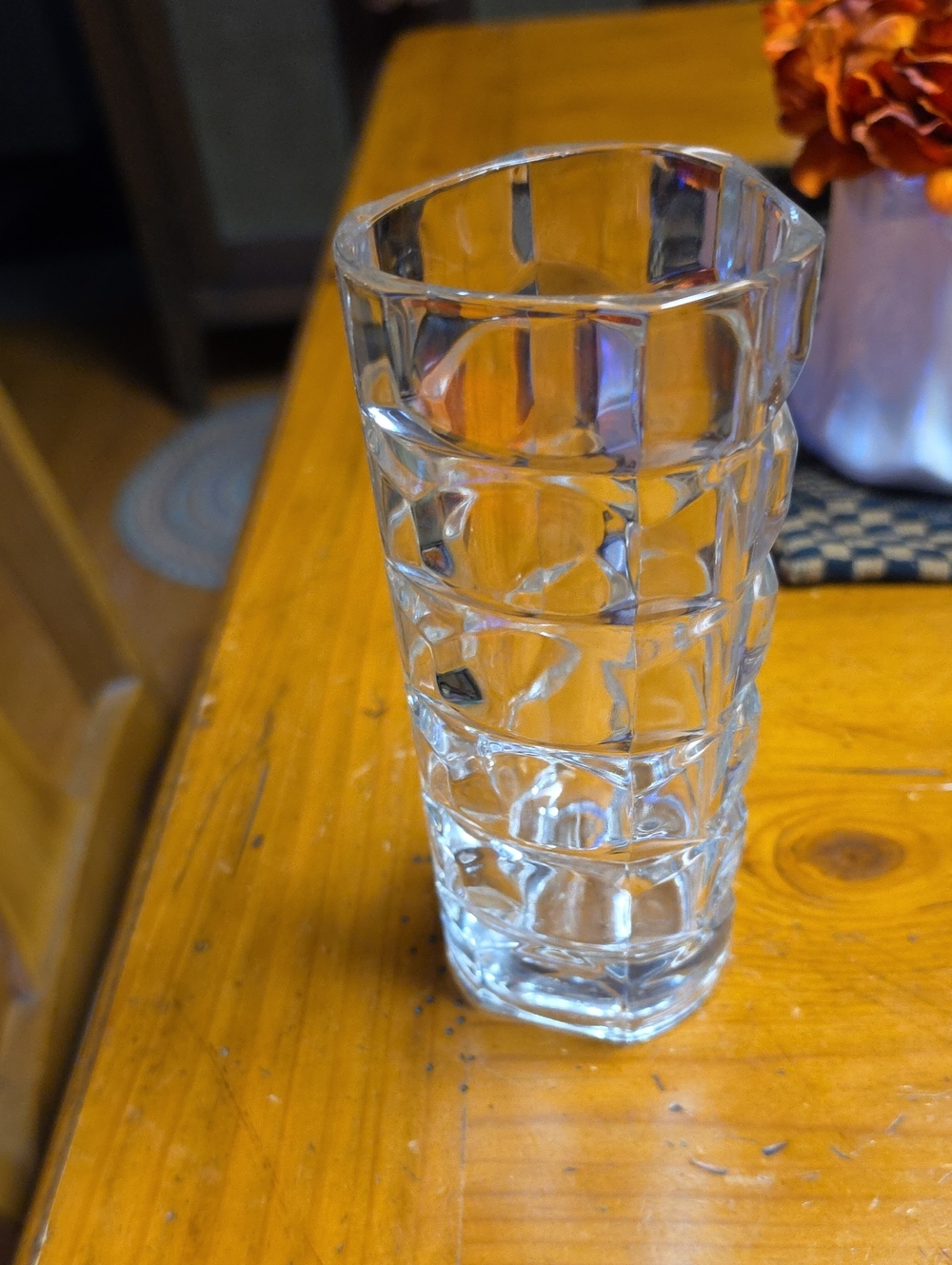 Crystal D'arc Geometric French Vase